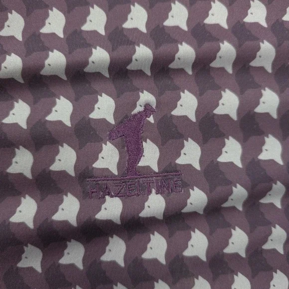 Greyson Polo Shirt Mens 2XL Purple Wolf Print Hazeltine Golf Performance Stretch - Picture 3 of 11